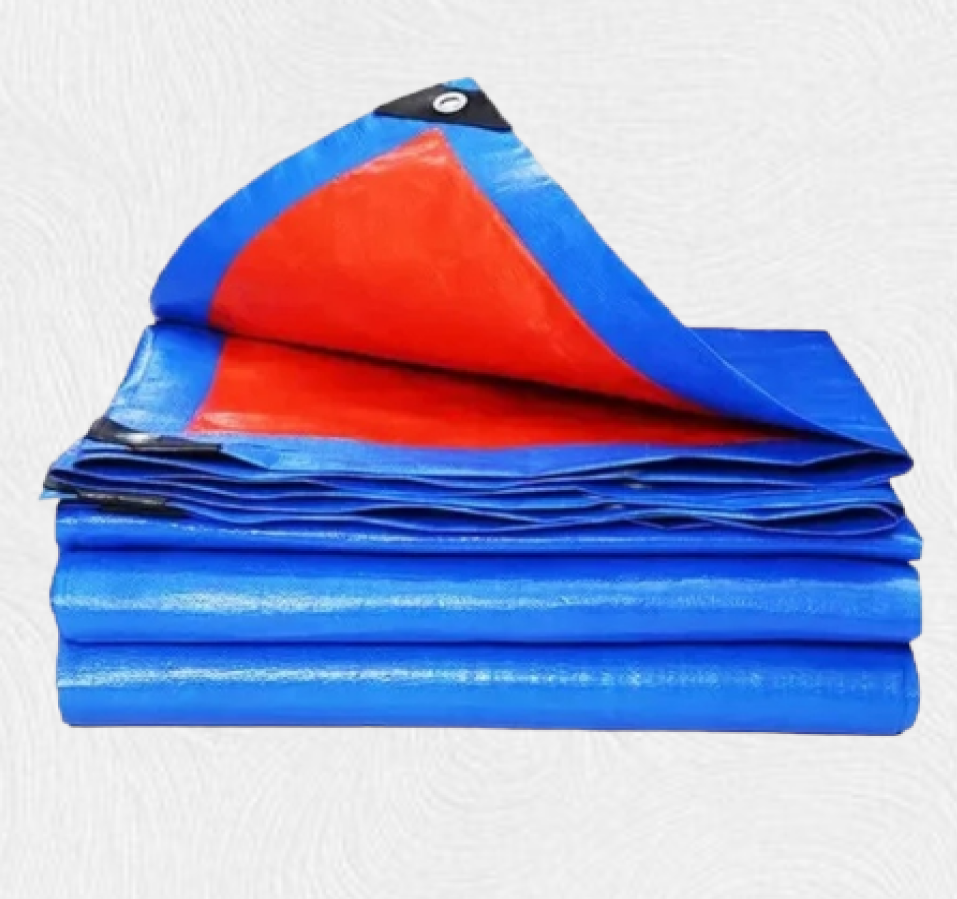 Orange-Blue HDPE Tarpaulin